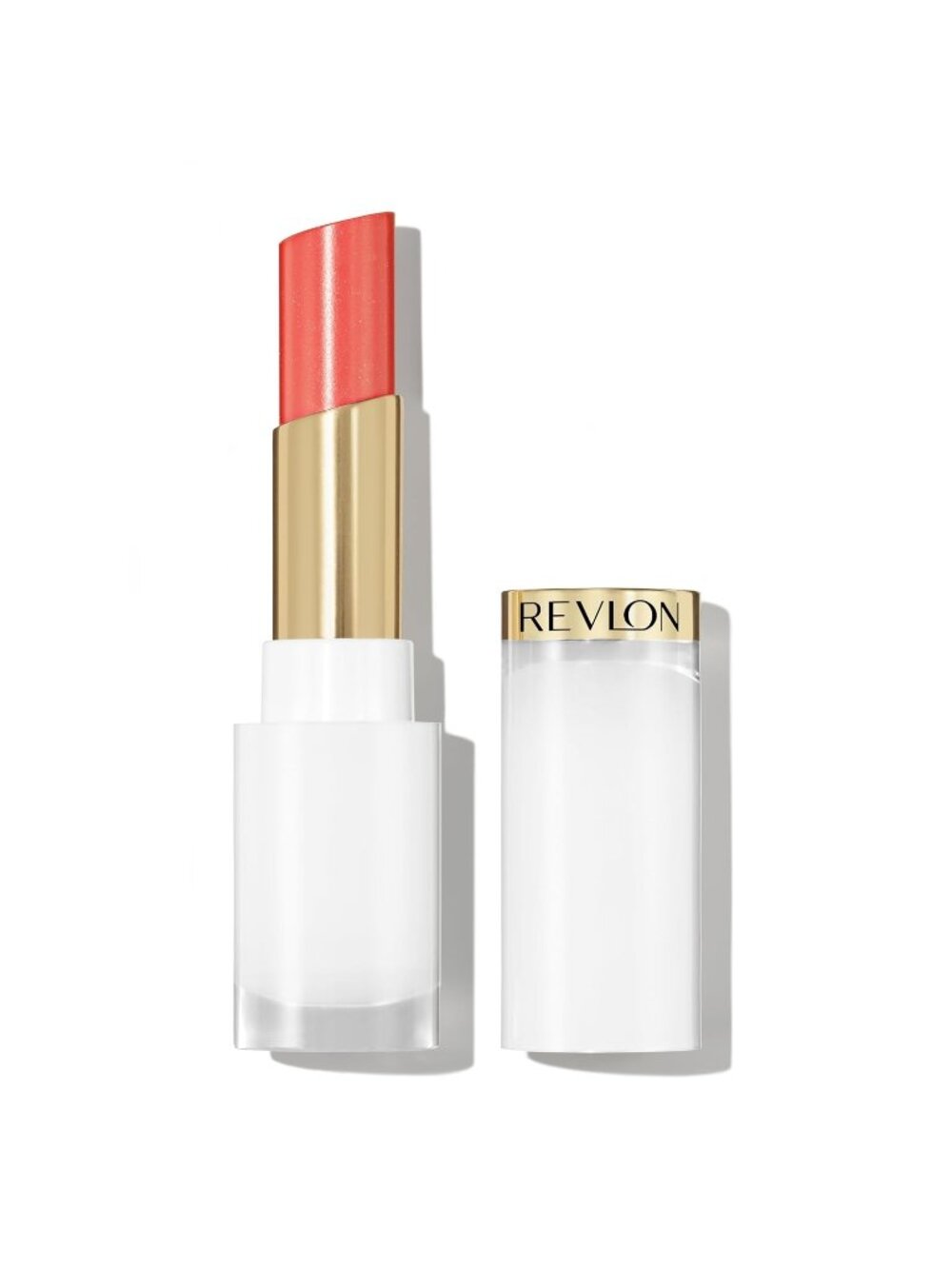 Revlon 019 Dewy Peach Lustrous Glass Shine Balm Hydrating Tinted Lip Gloss